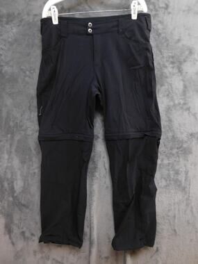 Columbia Pants Womens L Black Ankle Tapered Lined Stretch Hiking Softshell